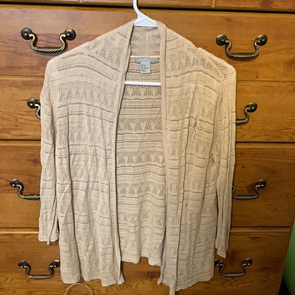 H&M 3/4 Beige Cardigan